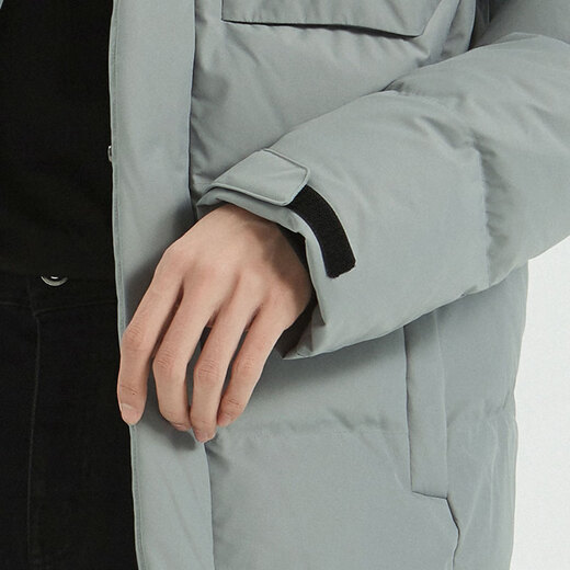 杰奥羽绒服秋冬商务休闲户外舒适短款宽松90鸭绒厚款男士可拆卸帽外套 6296#巴黎浅灰 M (170)