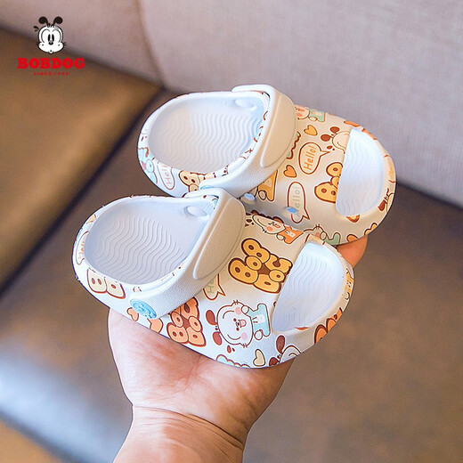 Babudou Kinderschuhe-Peitschpunkte Gabype-Loch-Schuhe Mädchen Jungen Sandalen Säuglinge und Kleinkinder Innenhäuser Anti-Slip Home Beach Schuhe Beige 311-1 20 Innere Länge 15 cm geeignet für Fußlänge 14-14,5 cm
