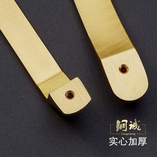 XMSJ新中式黄铜拉手橱柜衣柜门把手鞋柜书柜抽屉中式圆形实心拉手 6623-96MM 欧洲金