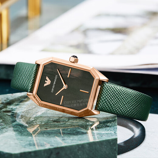 Emporio Armani Watch Woman Shows Star Styles, European and American Light Luxury Quartz Female Femme, Gift de la Saint-Valentin pour la petite amie AR11149 (Entrepôt lié à l'entrepôt rapide)