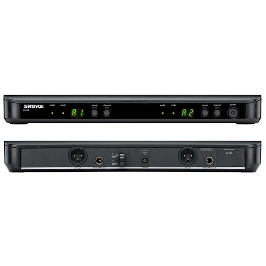 SHURE BLX188 wireless one-to-two lavalier microphone stage performance live broadcast conference speech school teaching chest microphone BLX188/WL93 (omnidirectional lavalier)