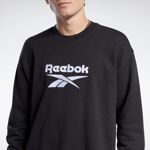 Reebok Reebok Paare Model Crew Basic Logo Classic Dicked Long Sleeve Pullover Pullover GU3873 GU3883_Black A/XL