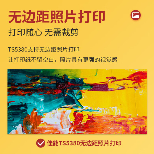 佳能（Canon）TS5380打印机连供墨仓自动双面打印复印扫描多功能一体机手机无线照片学生家用办公彩色喷墨作业 TS5380t粉红【微信远程+手机无线+自动双面】 套餐三：主机+连供墨仓+黑彩墨水8