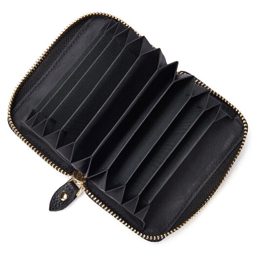 Bostenton men's card holder with multiple card slots mini accordion card holder card holder cowhide small coin purse card holder