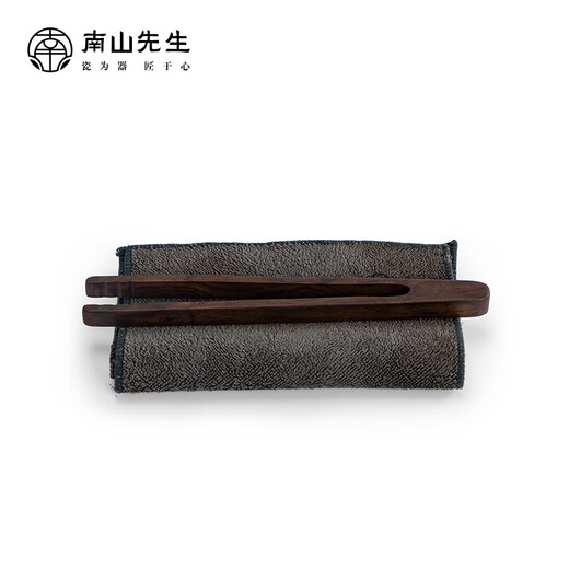 Mr. Nanshan Tea Set Accessories Household Kung Fu Tea Set Tea Cup Clamp Wooden Stand Black Sandalwood Tea Clamp Black Sandalwood_Tea Clamp