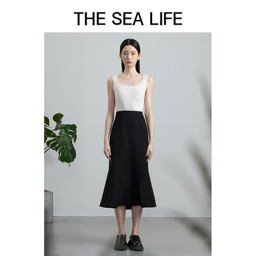 The Sea Life OU Hai Yisheng Fishtail Little Black Jirt Women's Automn Band Jirt 12350 Black Mage M