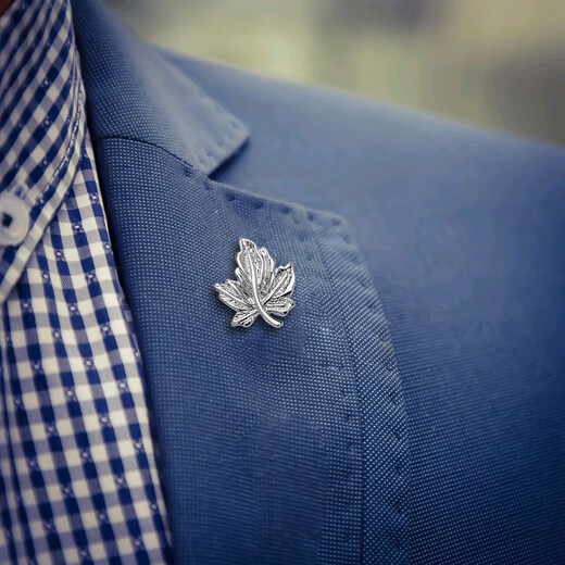 Kaflink (KFLK) silver gold maple leaf brooch high-end lapel pin button collar button collar corner button suit clothing accessories men's badge breast button XZ-K019 gold 1 piece