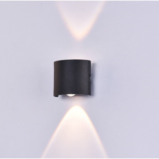 Yilin outdoor wall light up and down light-emitting exterior wall light minimalist led outdoor lighting double-head courtyard waterproof wall light B15-2W warm light WW