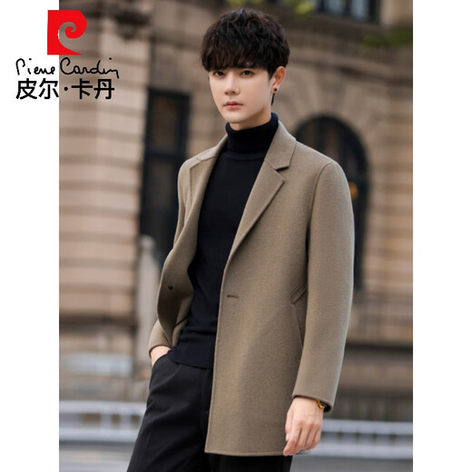 
Pier Cardin wool wool trench coat men's short coat new Korean double-sided tweed suit high-end windbreaker trend black L weight (120-135 Jin [Jin equals about 0.5 kg])