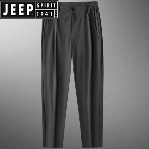 Jeep Spirit Pantalones de seda de hielo Summer de hombre suelto de mediana edad y anciana