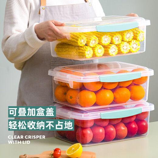 Xitianlong plastic crisper sealed snack fruit dry goods storage box refrigerator storage and organization box large capacity 12L