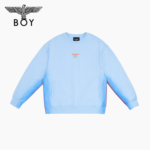 BOY LONDON rock flame spring couple long-sleeved twill embroidered pullover round neck sweatshirt N03900 blue M