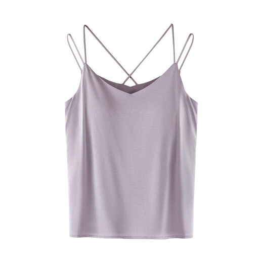 Pajama de sospecho de Fenten para mujeres en verano, seda de hielo delgada, sensación de fresco, se puede usar en el exterior, almohadilla de cofre en V de cuello V
