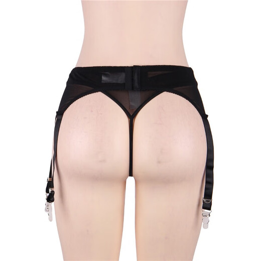 
Kangmengdi European and American sexy underwear large size couple sex stimulating garters black stockings sexy thong fat mm200Jin[Jin equals 0.5 kg] black (garter + thong) M Recommended 130Jin[Jin equals 0.5 kg]