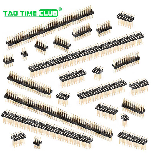 1.27mm pitch double row patch pins straight pins 2*2P/3/4/20/40/50P environmentally friendly gold-plated copper 2*3P double row patch pins (10 pieces)