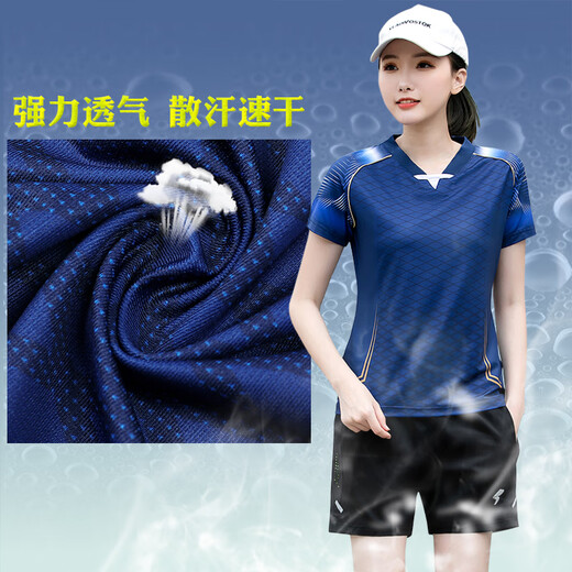 Butterfly Jersey Quick-trocken Badminton Uniformanzug Frauen-Volleyball-Tennis Tisch Tennis Trikot-Herren Sommer kurzärmelig Sportteam Uniform-Anpassung Neue Top #5122 Royal Blue Women's Style 3XL