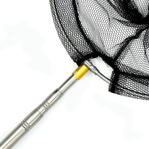 Grsaed fishing net 2.5 meters thickened stainless steel retractable net pole lightweight portable fishing net pocket net head set