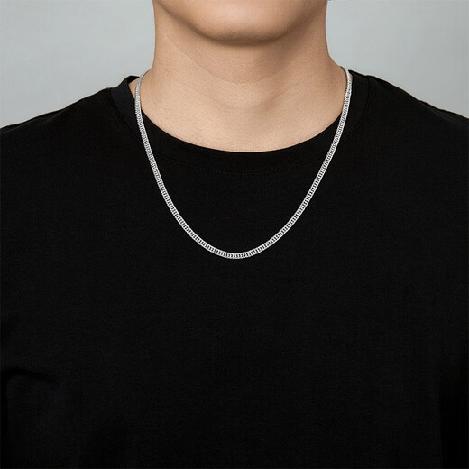 Saturday Fortune (ZLF) PT950 platinum necklace men's riding crop chain simple and versatile boss chain 29.2g 58cm