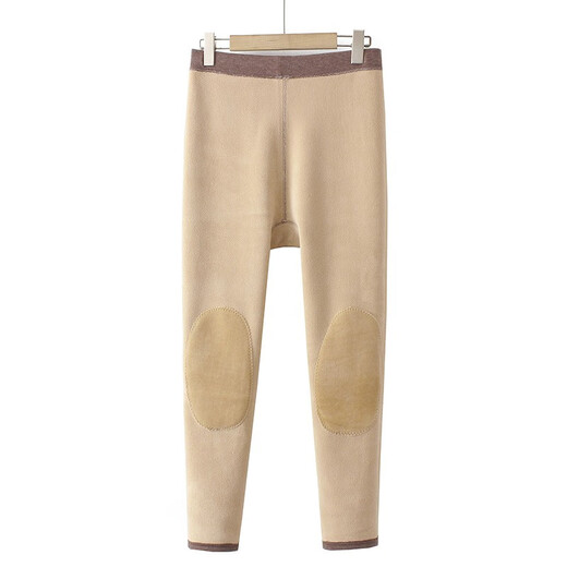 An Zhenxue warm clothes for the elderly, grandma clothes, autumn and winter clothes, middle-aged and elderly women's clothes, mother clothes two-piece set 4055-860 Khaki 4XL recommended 140-155 Jin Jin equals 0.5 kg