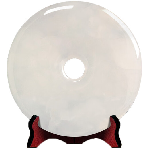 Glückliche Quelle natürliche afghanische weiße Jade Jade Friedliche Schnalle Ornamente Wohnzimmer Großes Hauszubehör Ruhestand Souvenirs Customized Business Geschenke Home Wohnzimmer Eingangseingangsendekoration Ornamente Weiß Jade_20cm reine Schnalle (mit Doppeldrachensitz)