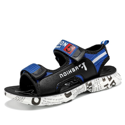 Xuan Tu Shi children's shoes boys sandals summer new children's shoes medium and large children soft bottom breathable children's sandals beach shoes boys 2309 green 30 size