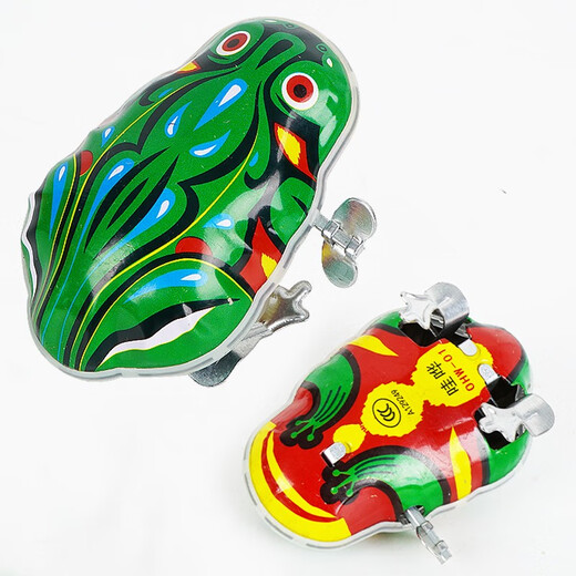 Chisen winds the chain and jumps the birds, baby, baby, clockwork toys, small animals, 3 iron frogs, LOHW-01
