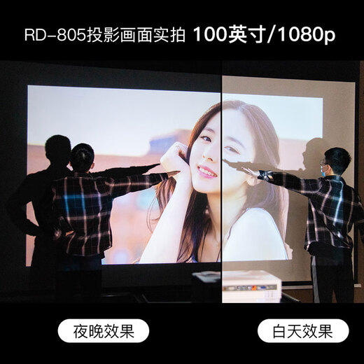 Rigal smart projector home projector (also known as Blu-ray 1080P WiFi connection, mobile phone/micro/projection, wireless same-screen/projection)
