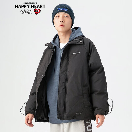 Happy Heart Charles Peach Heart Cotton Clothing Мужчины и женщины пара рабочей одежды в стиле рабочей одежды английская печатная шнурка для кровотока для одежды для крово