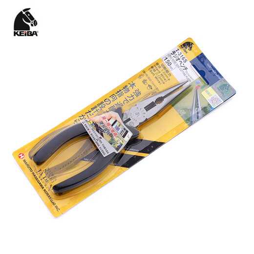 MDNG imported from Japan KEIBA Continental T-316S/T-346S electrician needle nose pliers 6-inch multi-functional pliers tip