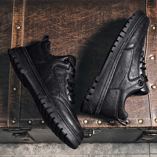 Changxiang Huili waterproof and non-slip work work chef kitchen pure sports and leisure spring autumn and summer leather shoes men's board shoes labor protection DG16 all black 42