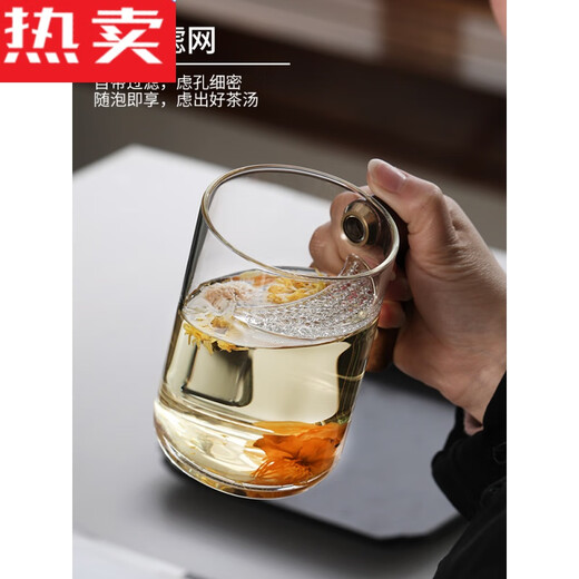 拓进德国进口品质德国进口品质月牙杯泡绿茶专用玻璃杯带把手个人 9207新月水杯450 400(不含)-600(含)