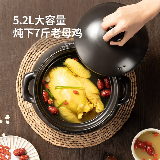 Chuidahuang ceramic pot 3.5L casserole for soup, medicine, porridge and rice stew pot, health soup pot, big belly pot for open fire use