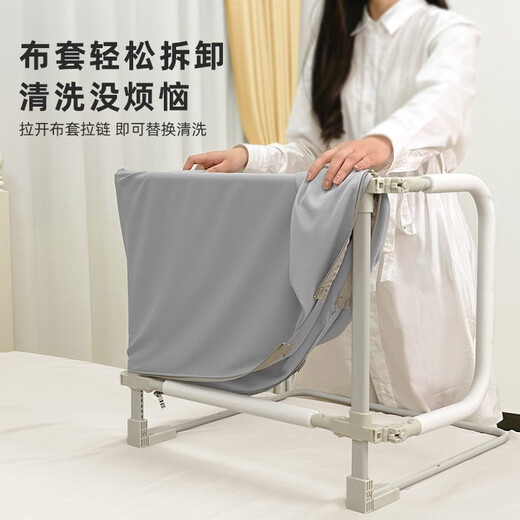 Yogoyi Free Installation Bed Fence Baby Baby Fence Bed Anti-fall Baffle Bedside Guardrail Portable Foldable Bed Guardrail 1.2 Meter Rock Gray Foldable + Free Storage Bag