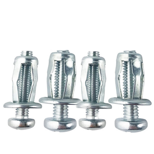 Deqi petal expansion nut lantern nut hollow iron plastic iron plate screw 4*20mm (pack of 10)