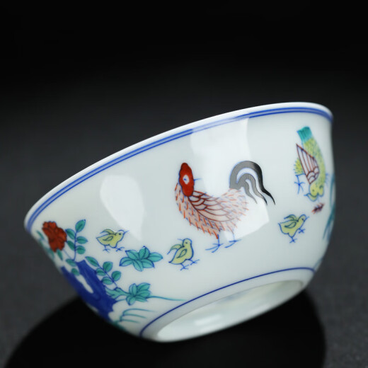 Qingcai high imitation 280 million Daming Chenghua Doucai Chicken Cup Master Cup Hand-painted Ceramic Retro Play Handmade Kung Fu Tea Cup Purely Handmade Doucai Chicken Cup Single Cup