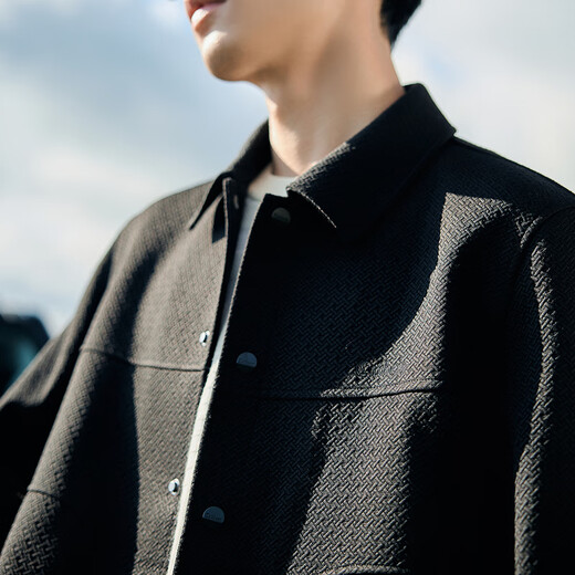 Carbine cross pattern jacquard jacket 24 autumn LOGO embroidered jacket casual anthracite 01 48