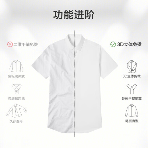 JD.com [100 Camisa de manga corta] Camisa blanca de manga corta que da regalos de novio azul 42