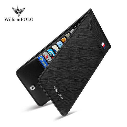 Император Williampolo Paul Card Bag Men's Ultra-Thin Multi-Over-Slot подлинная кожаная кожаная