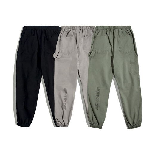 Maden Workwear American Retro EasyPants Krawatten Draw String Harren Casual Hosen Bloomer Long Hosen Männer schwarz xl