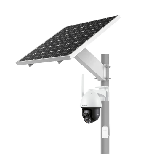 普联（TP-LINK） 800万高清全彩 4G监控摄像头室外防水无网插卡远程360度全景家用监控器 TL-IPC683-EZ【太阳能4G插卡版】 64G【活动升级发128G卡】