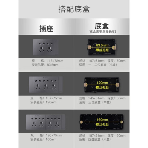 德力西（DELIXI）开关插座大面板CD691星空灰色118型功能键墙壁暗装模块化电源官网 五孔（5孔5眼二三插）占1位 官方自由组合室内装修装饰需拼装