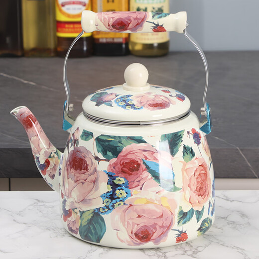 Oulijia enamel kettle large capacity teapot kettle boiling medicine pot milk tea pot flat bottom pot induction cooker gas universal with filter - Fanhua 3.3L