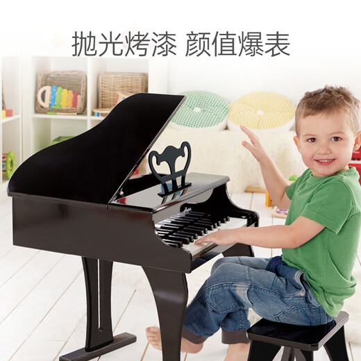 Hape (Deutschland) Musik Aufklärung Spielzeugkunst Training Einführung in 30 Schlüssel Klavier Elegant Black Boy and Girl Geschenk E0320