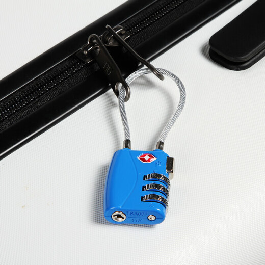 Companion line 3-digit TSA overseas travel trolley case metal code lock soft wire rope cabinet lock gym code door lock padlock BL4004 blue