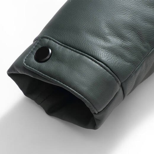 雪豹真皮皮衣男 秋冬绵羊皮白鹅绒羽绒内胆男士保暖夹克外套 黄色 88985 2XL /52(180/100A)