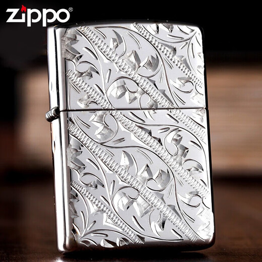 ZIPPO lighter genuine sterling silver deep carving graceful Lingxiao flower (trace) kerosene men's limited collection zp graceful Lingxiao flower (trace) DY9918DK