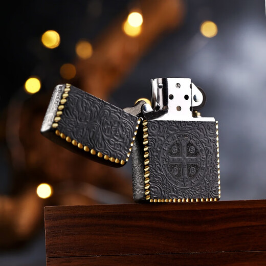 Zippo Original Lighter Zhibao Bite Edge Deep Turved Tallado Constantino Regalo de regalo de hombres a prueba de viento Constantino (independiente) (DY9902ZB) Tamaño único