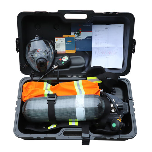 RHZKF6.8l/30 positive pressure air respirator self-priming portable firefighting 3C carbon fiber mask 6L cylinder escape smoke mask 6L cylinder respirator (without box)