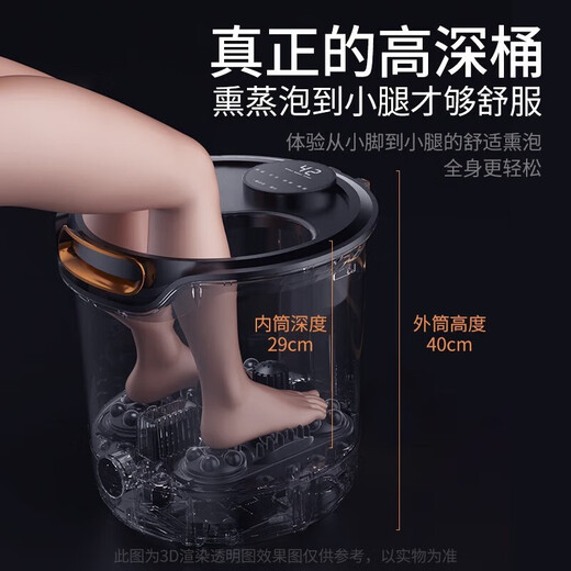 Mrs. Monkey Foot Bath Bathtub Electric Heated Fully Automatic Massage Foot Bath Intelligent Constant Temperature Over-the-Knee Household Useful Birthday Gift for Parents, Mothers, Old Women and Elders Beihe Co-branded Gift Recommendation Upgrade + Electric + Leakage Protection Switch