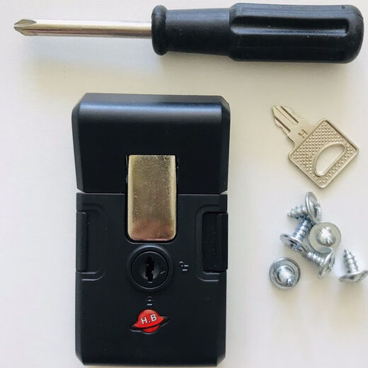 XMSJ密码箱锁配件 铝框行李箱锁扣皮箱通用式锁扣旅行箱通用锁钥匙 B3520寸边锁套装